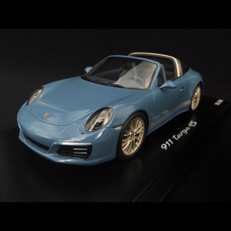 Porsche 911 type 991 Targa 4S Mk II aetna blue 1/18 Spark WAX02100014