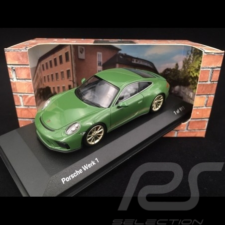 Porsche 911 type 991 GT3 Touring Phase II 2017 Factory 1 Package  auratium green 1/43 Minichamps WAX