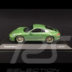 Porsche 911 type 991 GT3 Touring Phase II 2017 Factory 1 Package  auratium green 1/43 Minichamps WAX020200W1