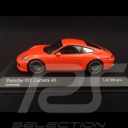 Porsche 911 type 991 phase II Carrera 4S 2016 lavaorange 1/43 Minichamps 410067241