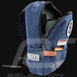 24h Le Mans Legende Classic backpack Navy blue Cotton Official Supply LM300BL-20B