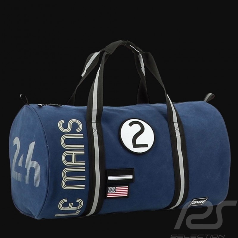 24h Le Mans Legende Reisetasche Marineblau Baumwolle Offizielle Versorgung LM300BL-19