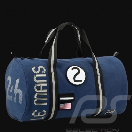 24h Le Mans Legende Modern Duffle bag Navy blue Cotton Official Supply LM300BL-19