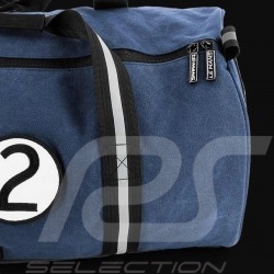 Petit sac de voyage polochon 48cm Coton Bleu - 24H LE MANS ref LM300BL-19