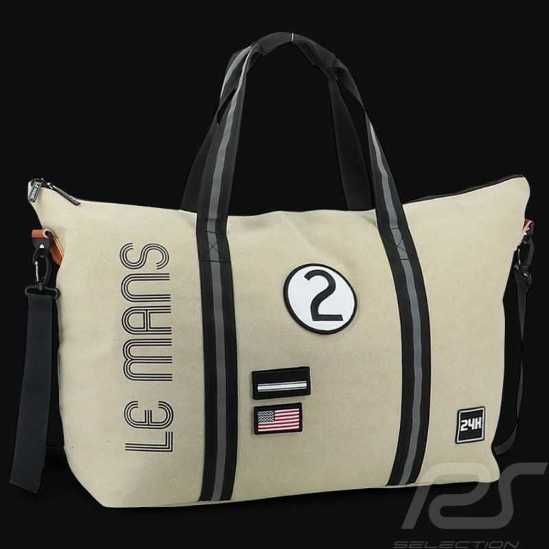 Sac de voyage 24h Le Mans Legende Weekend Coton Beige Fourniture officielle LM300BE-16