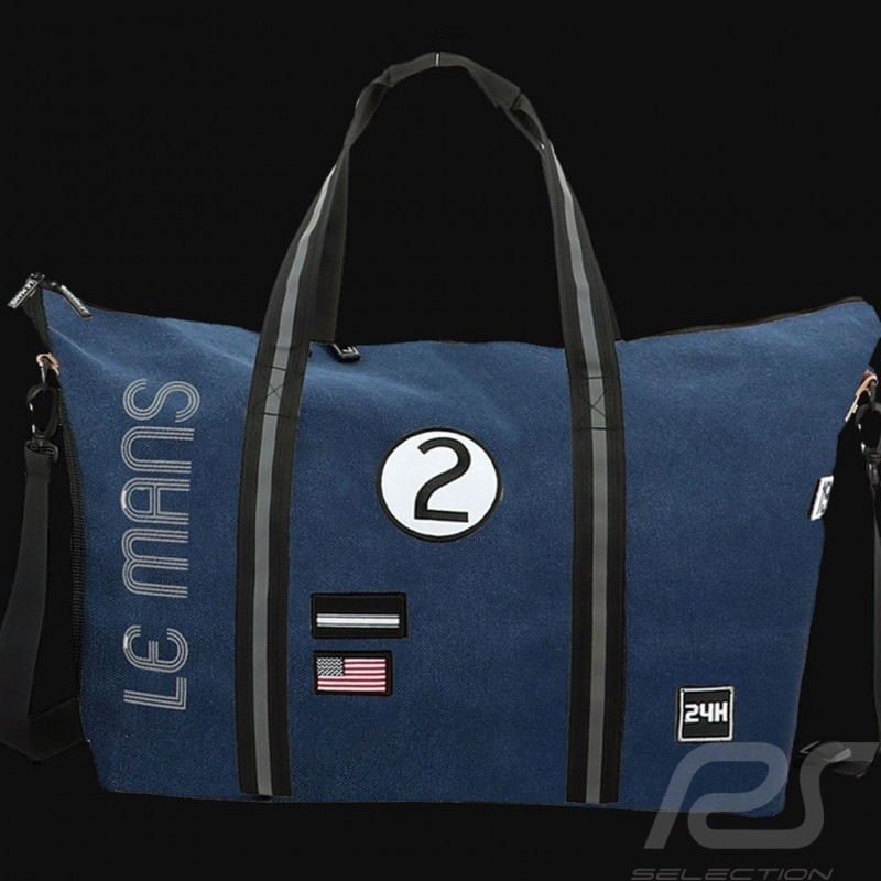 24h Le Mans Legende Reisetasche Weekend Beige Baumwolle Offizielle Versorgung LM300BE-16