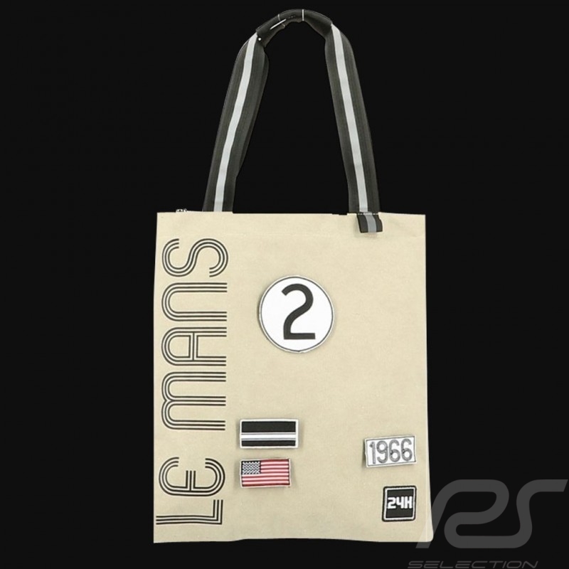 Sac Shopping 24h Le Mans Legende Coton Beige Fourniture officielle LM300BE-21
