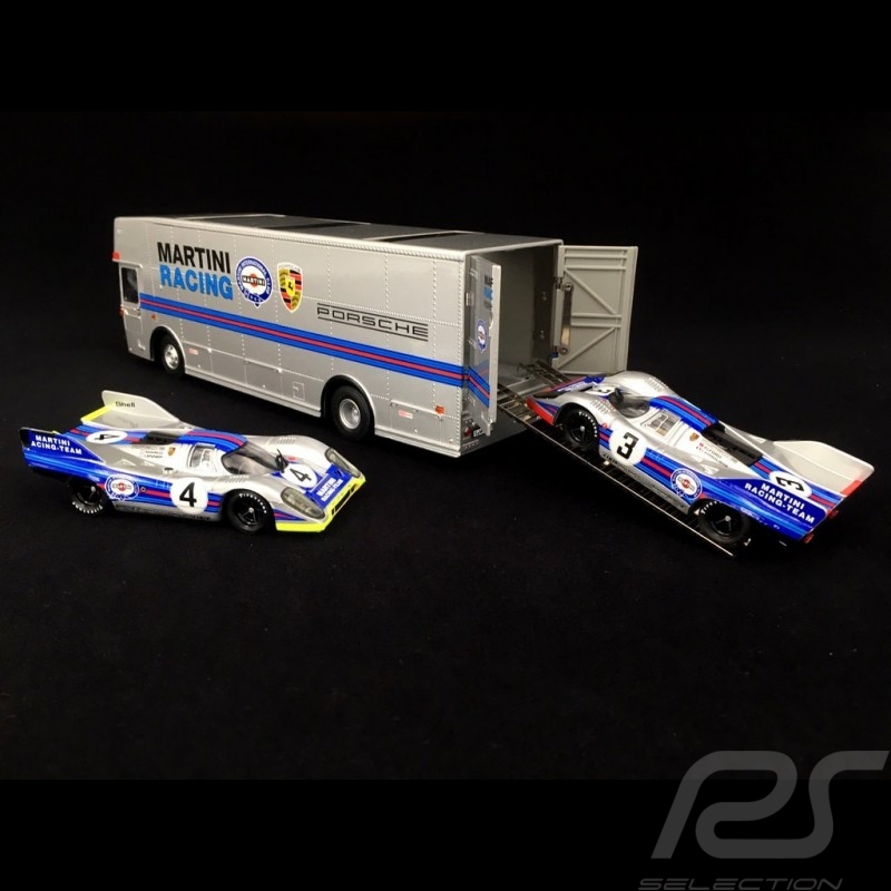 Mercedes O 317 camion Porsche transporteur Martini 1/43 Schuco 450373300 Gris Argent Silver grey Silbergrau 