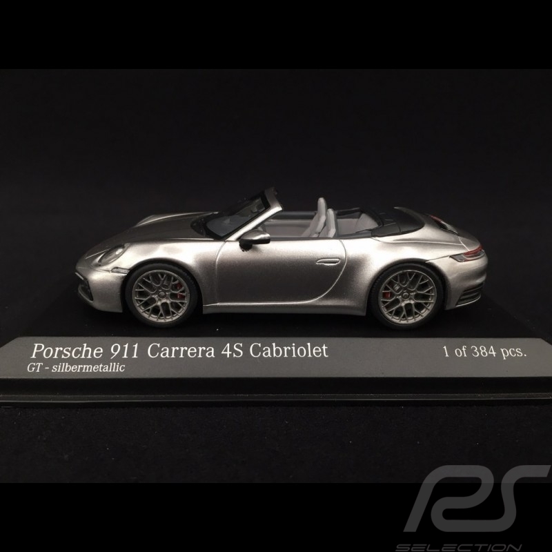 Porsche 911 type 992 Carrera 4S Cabriolet 2019 argent GT 1/43 Minichamps 410069330