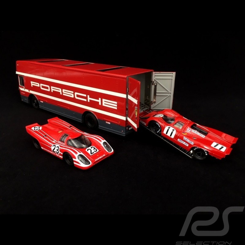 Mercedes O 317 camion Porsche transporteur Motorsport 1/43 Schuco 450372900 Rouge Red Rot Truck LKW