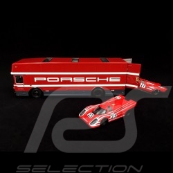 Mercedes O 317 camion Porsche transporteur Motorsport 1/43 Schuco 450372900 Rouge Red Rot Truck LKW