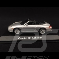 Porsche 911 typ 996 Cabriolet 2001 silber 1/43 Minichamps 940061031