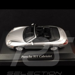 Porsche 911 type 996 Cabriolet 2001 silver 1/43 Minichamps 940061031