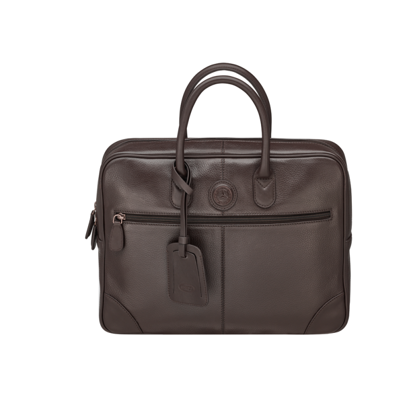 Mercedes-Benz Classic Cognac Leather Suitcase