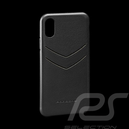 Porsche Hard case for I-phone XS Max leather material black Porsche WAP0300040KIP