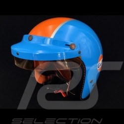 Casque Gulf pin up bleu cobalt / orange helmet helm