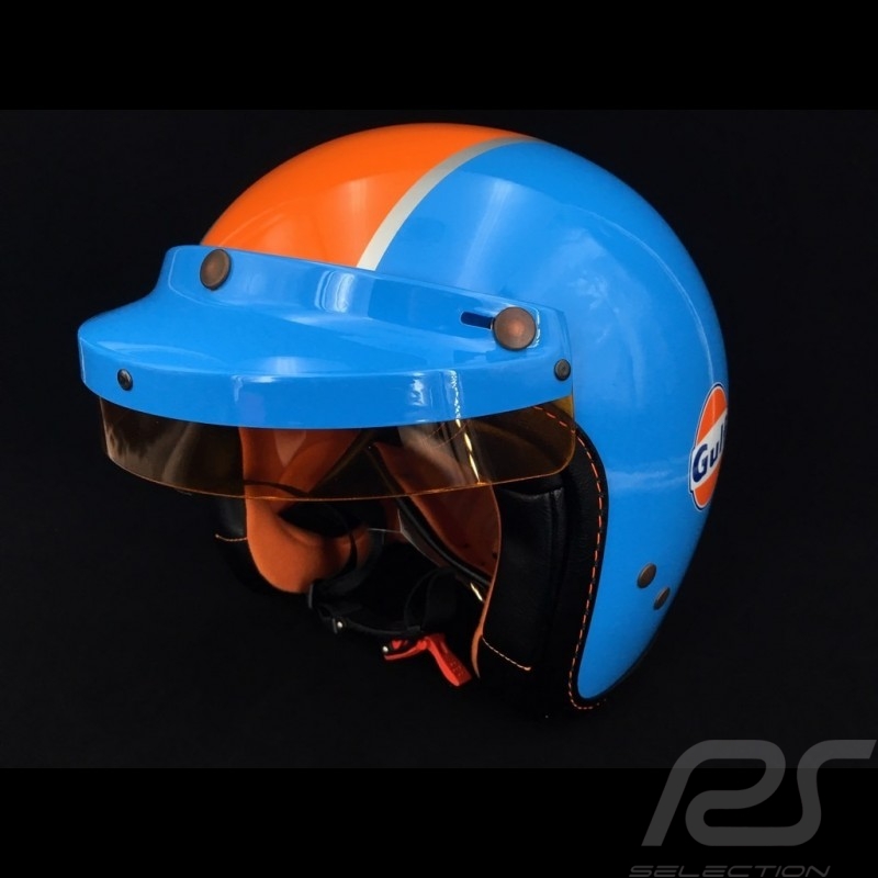 Gulf  Pin up Helm cobaltblau / orange