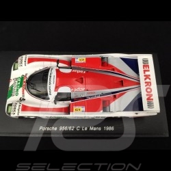Porsche 956 /62 C n° 55 Le Mans 1986 1/43 Spark S7510