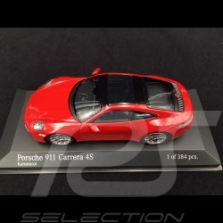 Porsche 911 type 992 Carrera 4S 2019 carmine red 1/43 Minichamps 410069321