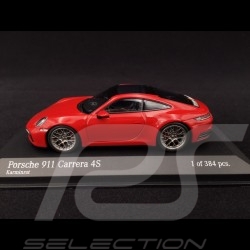 Porsche 911 type 992 Carrera 4S 2019 rouge carmin 1/43 Minichamps 410069321 carmine red Karminrot