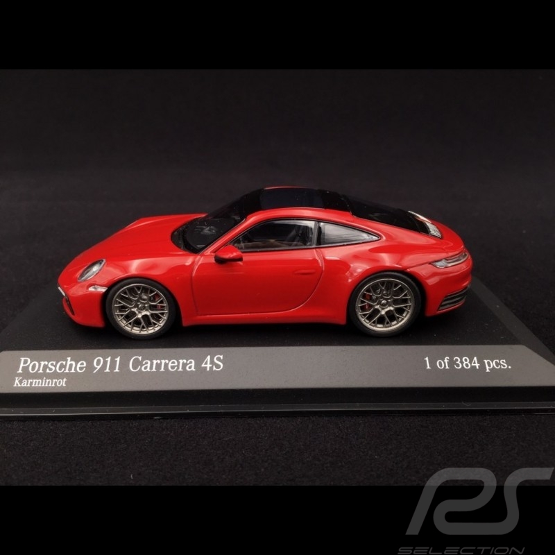 Porsche 911 typ 992 Carrera 4S 2019 Karminrot 1/43 Minichamps 410069321