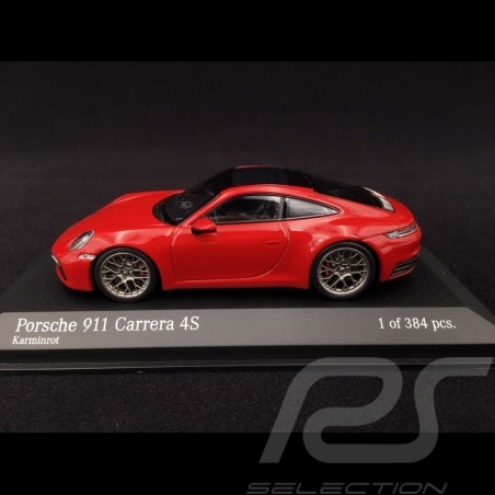Porsche 911 type 992 Carrera 4S 2019 carmine red 1/43 Minichamps 410069321