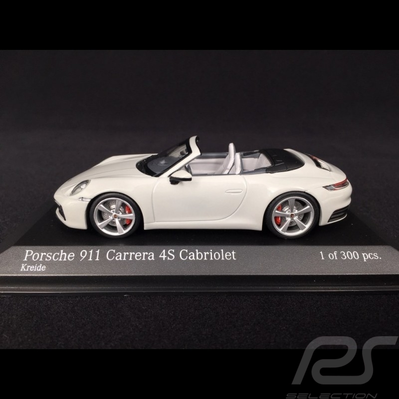 Porsche 911 type 992 Carrera 4S Cabriolet 2019 gris craie 1/43 Minichamps 410069331 chalk grey kreidegrau