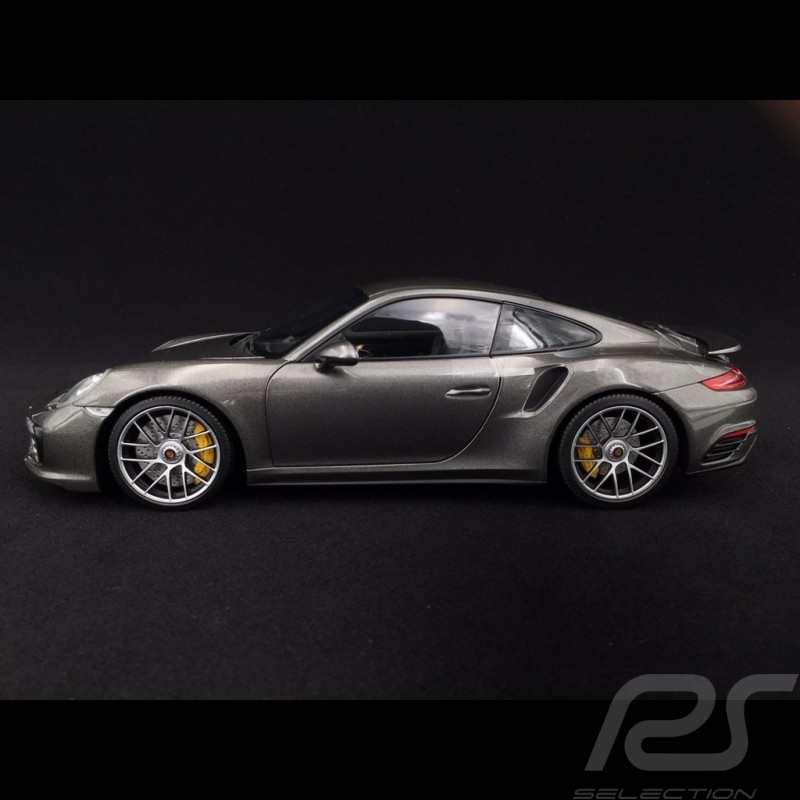 Porsche 911 Turbo S typ 991 mark II 2016 quarzgrau metallic 1/18 Minichamps 110067121