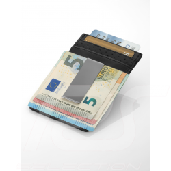 Porte-cartes de crédit Credit card holder Kreditkartenetui Mercedes AMG Cuir Noir avec pince à billets Mercedes-Benz B66954541