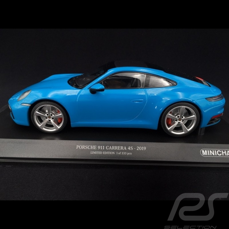 Porsche 911 type 992 Carrera 4S 2019 miami blue 1/18 Minichamps 153067326