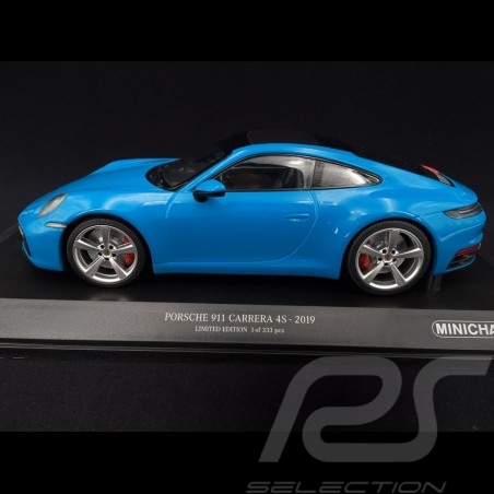 Porsche 911 type 992 Carrera 4S 2019 bleu blue blau miami 1/18 Minichamps 153067326