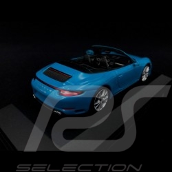 Porsche 911 type 991 phase II Carrera 4S Cabriolet 2016 miami blue 1/43 Minichamps 410067232