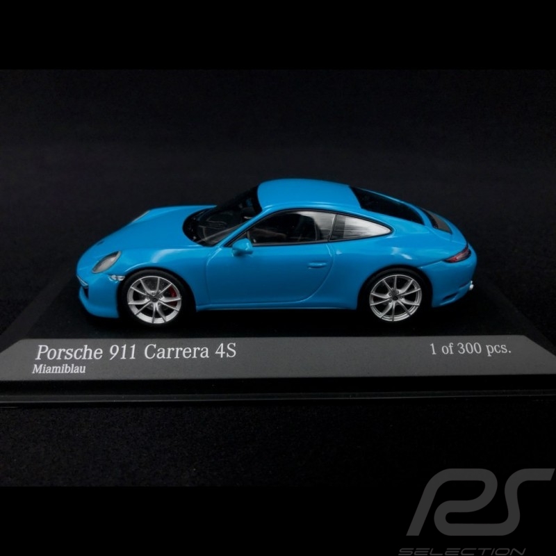 Porsche 911 type 991 phase II Carrera 4S 2016 bleu Miami 1/43 Minichamps 410067242