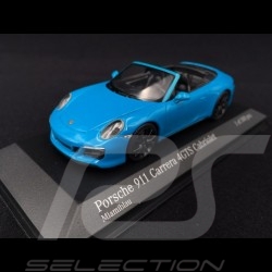 Porsche 911 type 991 phase II Carrera 4 GTS Cabriolet 2016 Miami blue 1/43 Minichamps 410067332