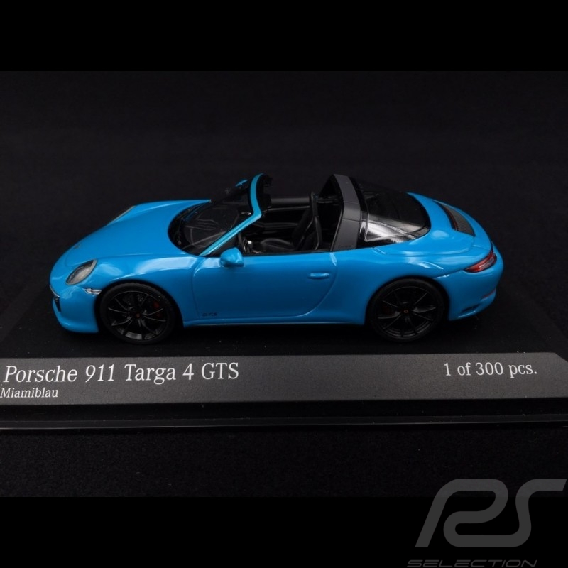 Porsche 911 typ 991 Phase II Targa 4 GTS 2016 Miami blau 1/43 Minichamps 410067342