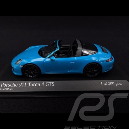 Porsche 911 typ 991 Phase II Targa 4 GTS 2016 Miami blau 1/43 Minichamps 410067342