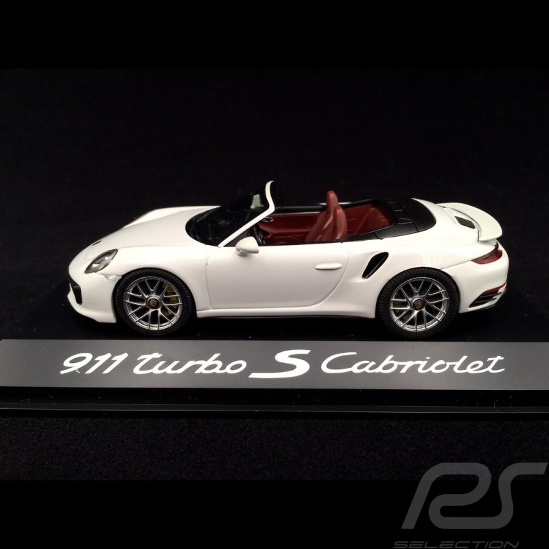 Porsche 991 Turbo S Cabriolet 2016 blanche 1/43 Herpa WAP0201340G white weiß