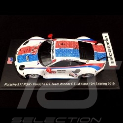 Porsche 911 RSR type 991 vainqueur winner sieger 12h Sebring 2019 n° 911 Style Brumos 1/43 Spark US080