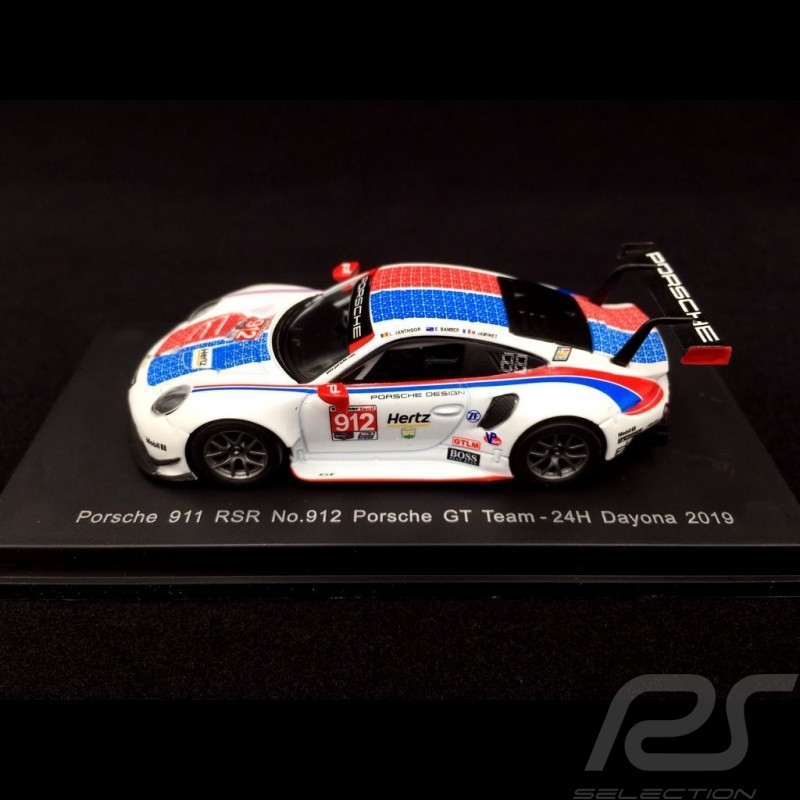 Porsche 911 RSR type 991 24h Daytona 2019 n° 912 Style Brumos 1/64 Spark Y136