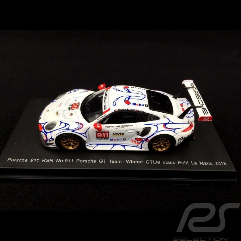 Porsche 911 GT3 RSR Typ 991 Sieger Petit Le Mans 2018 n° 911 Porsche GT Team 1/64 Spark Y135