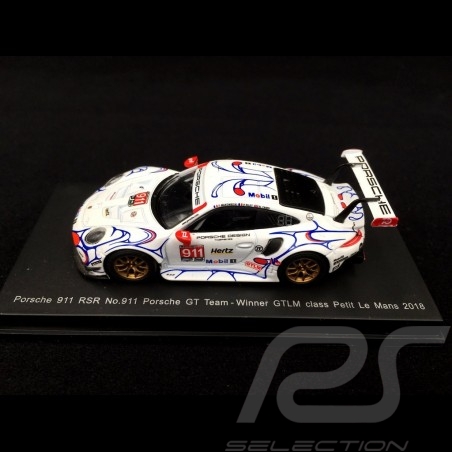 Porsche 911 GT3 RSR type 991 Winner Petit Le Mans 2018 n° 911 Porsche GT Team 1/64 Spark Y135