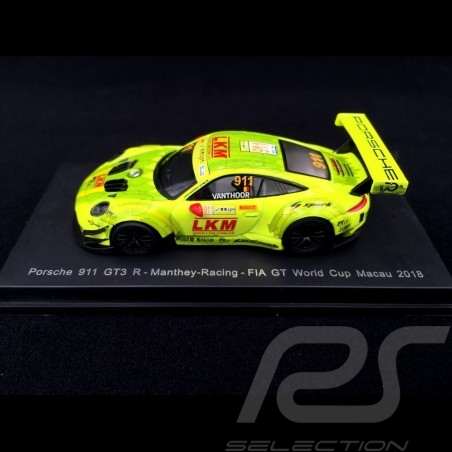 Porsche 911 GT3 R type 991 Macau GT World Cup 2018 n° 911 Manthey 1/18 Spark 18SA021