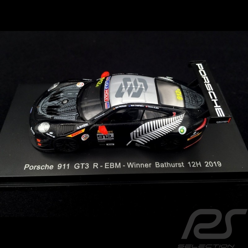 Porsche 911 GT3 R 991 n° 912 EBM Werner Olsen Winner 12h Bathurst 2019 1/64 Spark Y160