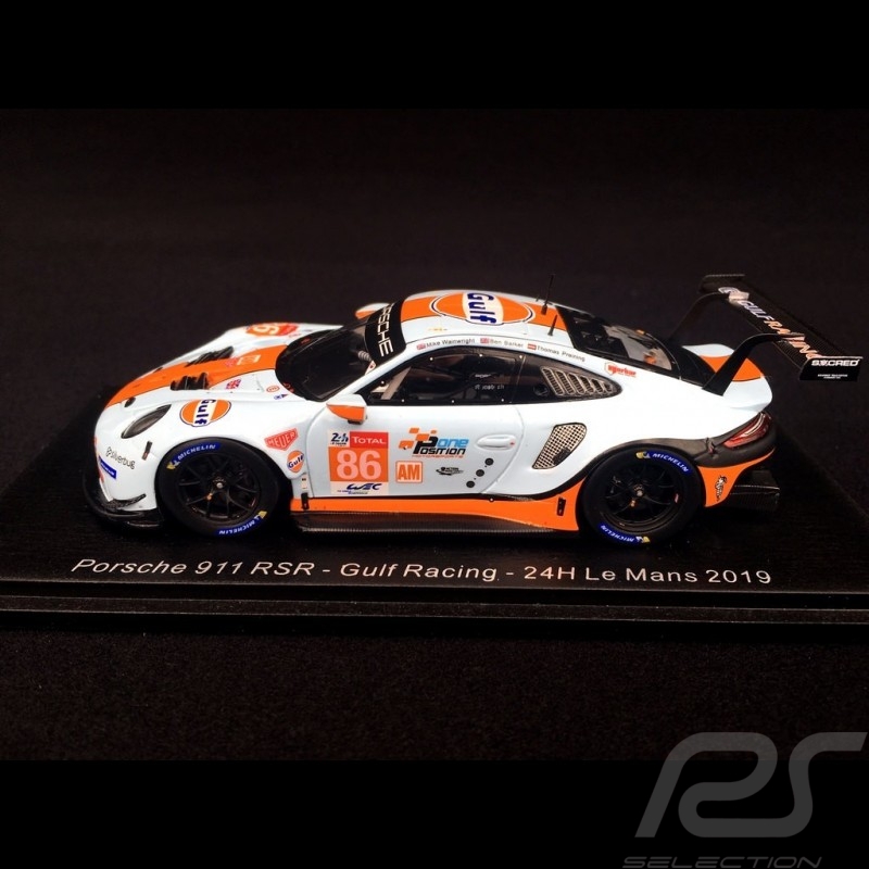 Porsche 911 RSR typ 991 24h du Mans 2019 n° 86 Gulf Racing 1/43 Spark S7946