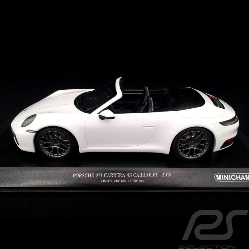 Porsche 911 typ 992 Carrera 4S Cabriolet 2019 Weiß 1/43 Minichamps 155067330