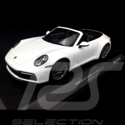 Porsche 911 type 992 Carrera 4S Cabriolet 2019 White 1/18 Minichamps 155067330