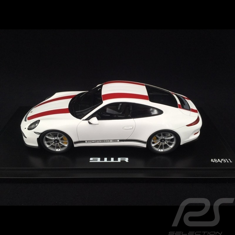 Porsche 991 R blanche / rouge 1/18 Spark WAP0211460G