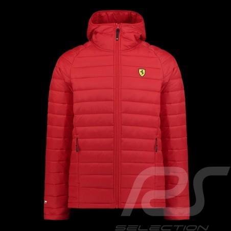 Veste jacket Jacke Ferrari matelassée à capuche Rouge Collection Ferrari Motorsport - homme