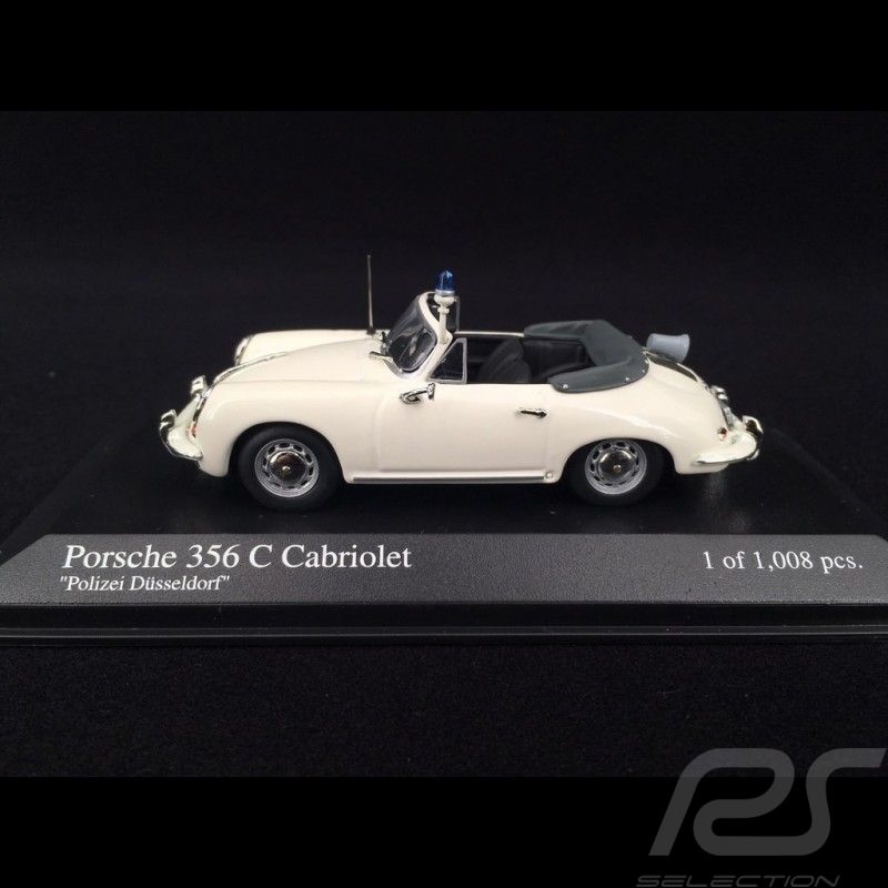 Porsche 356 C Cabriolet 1965 weiß "Polizei Düsseldorf" 1/43 Minichamps 430062391