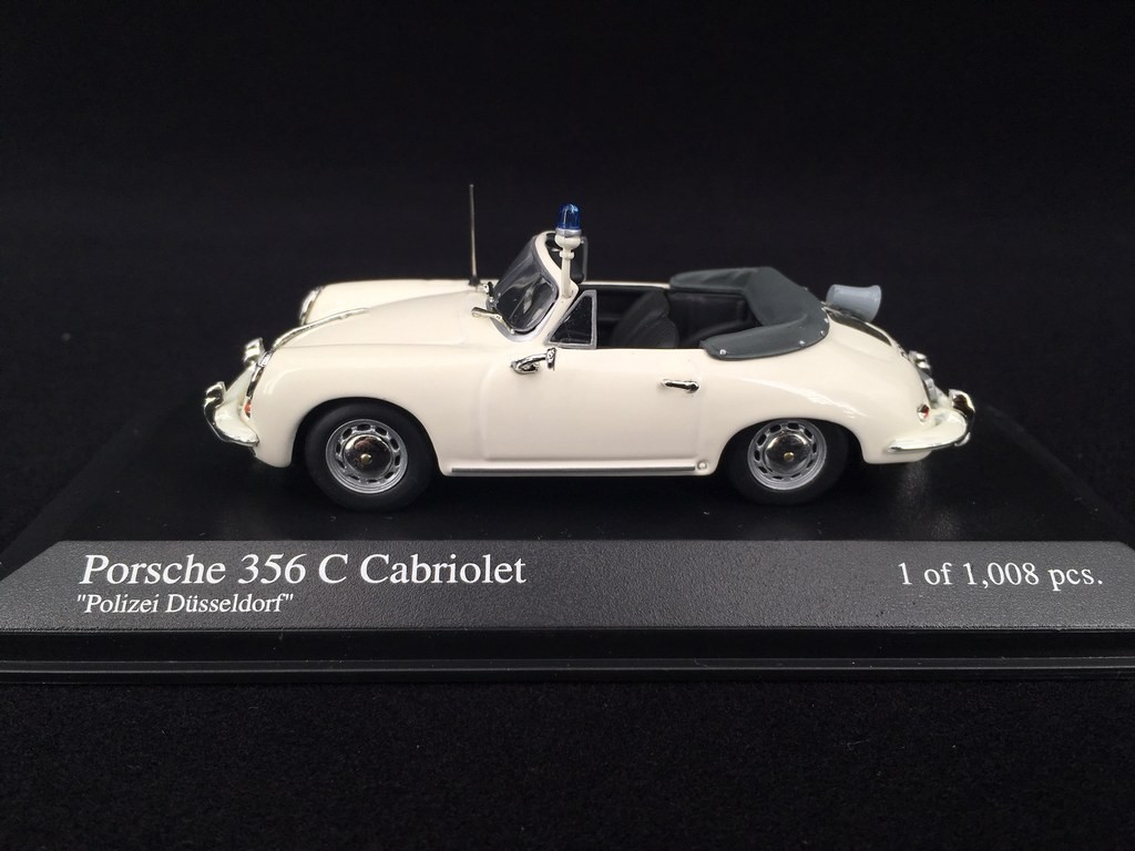Porsche 356 C Cabriolet 1965 White Police Dusseldorf 1 43 Minichamps 430062391 Selection Rs